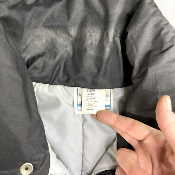 Vintage Alberta Transport Foreman Bomber Style Black Grey Winter Coat XXL - Picture 6 of 16